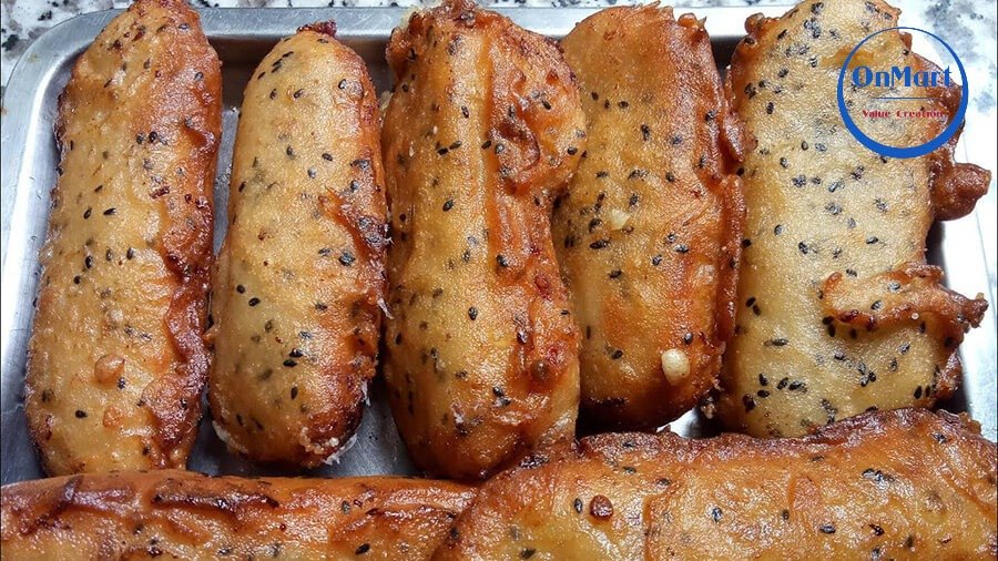 Bánh chuối chiên bột gạo mè đen thơm ngon