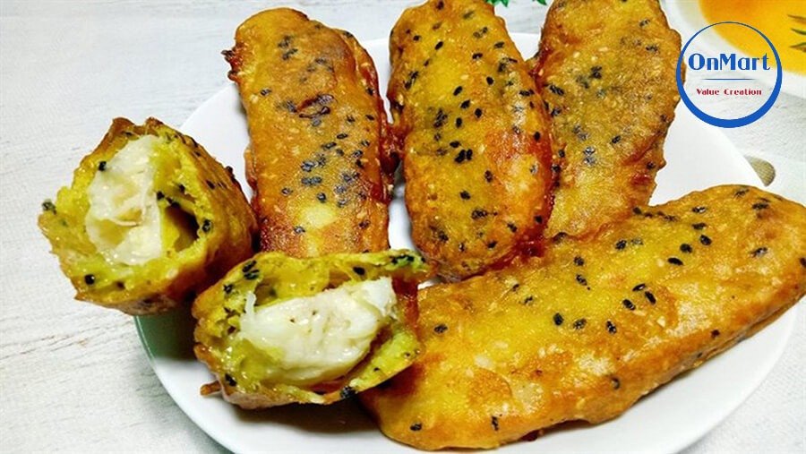 Bánh chuối chiên bột gạo và bột năng giòn ngon