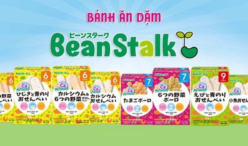 Bánh gạo ăn dặm Beanstalk cung cấp canxi cho xương