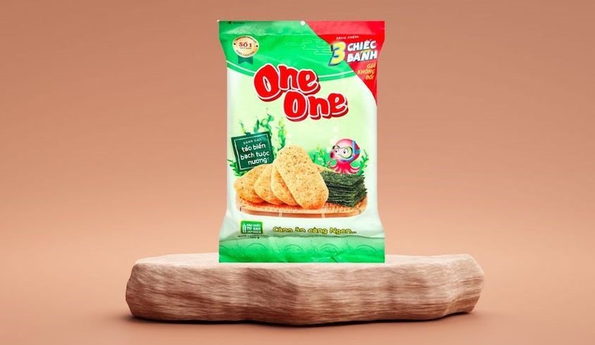 Bánh gạo One One vị tảo biển bạch tuộc nướng thơm ngon, tiện lợi