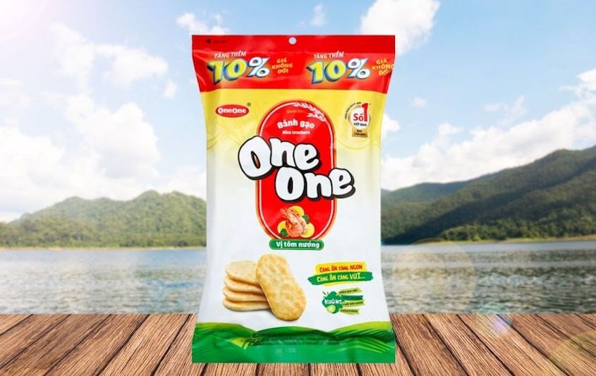 Bánh gạo One One vị tôm nướng, thơm ngon khó cưỡng