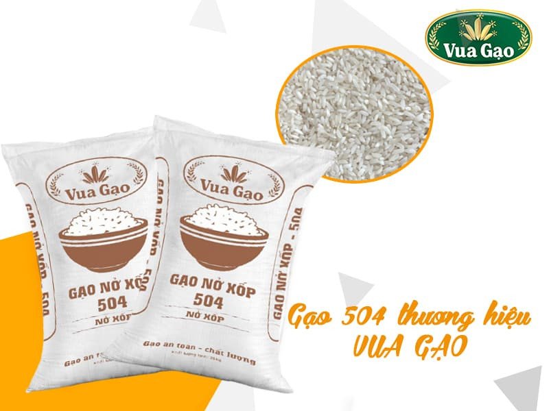 Bát cơm được nấu từ gạo 504 với hạt cơm tơi xốp, không dính vào nhau