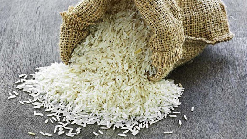Cận cảnh hạt gạo bị nấm mốc chuyển màu đen và xám trên bề mặt