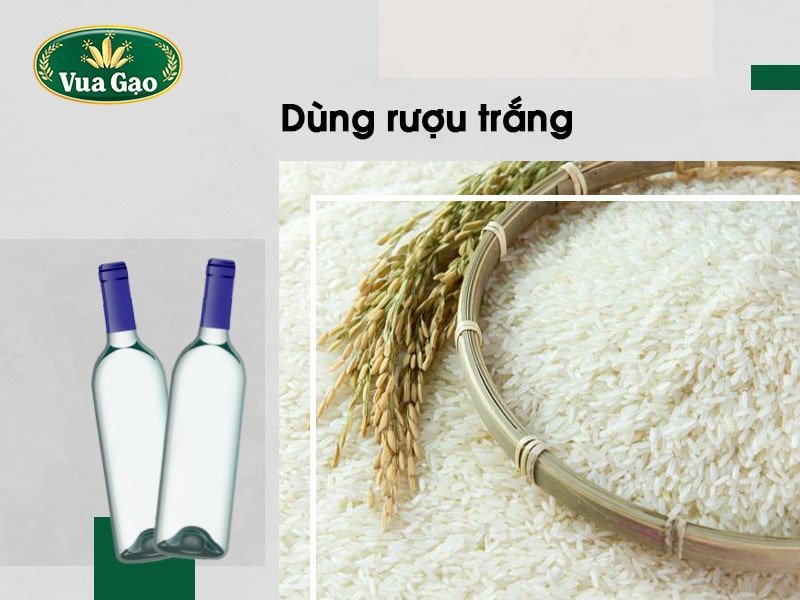 Dùng rượu trắng để bảo quản gạo không mọt