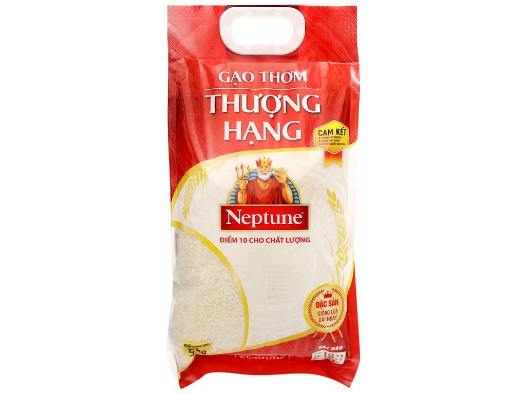 Gạo Neptune Thơm Thượng Hạng Túi 5kg