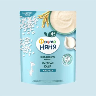 Hình ảnh gói bột ăn dặm gạo sữa cho bé, sản phẩm dinh dưỡng chất lượng