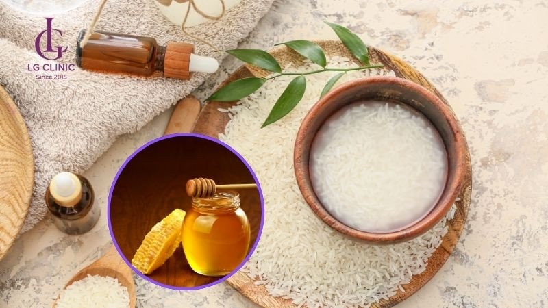 Mặt nạ nước vo gạo và mật ong dưỡng ẩm sâu cho da