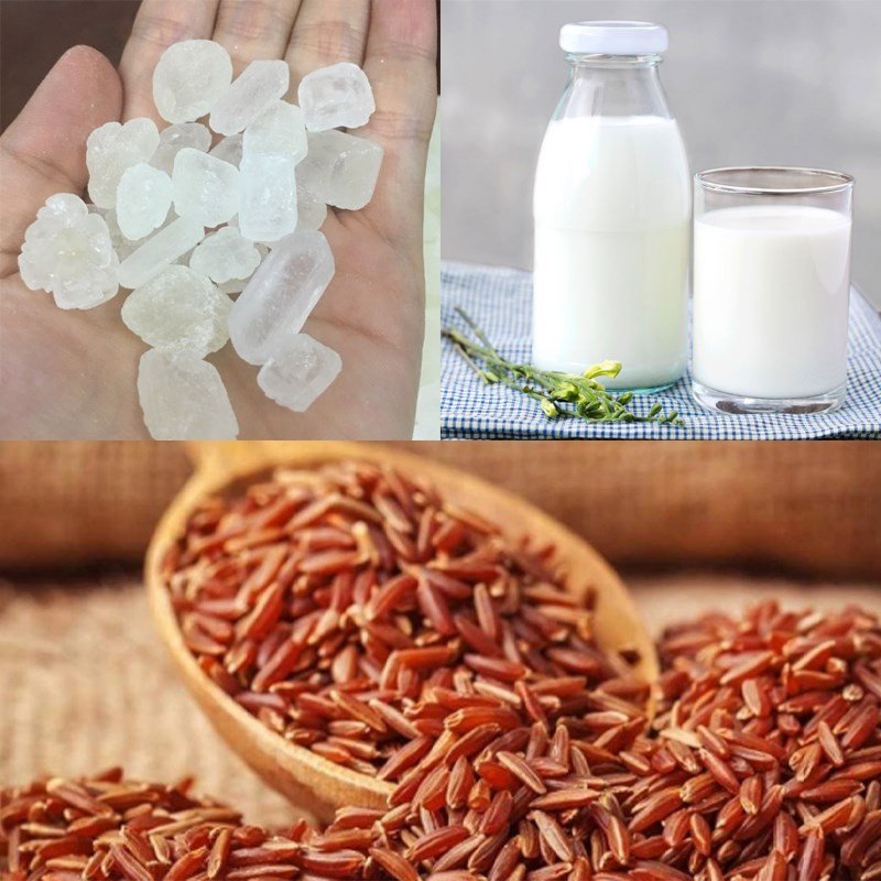 Nguyên liệu món sữa gạo lứt