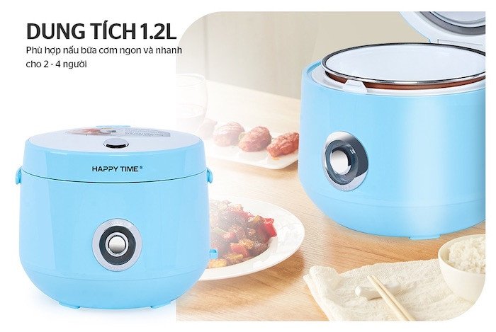 Nồi cơm điện 1.2 lít là lựa chọn phù hợp cho gia đình từ 2-4 người