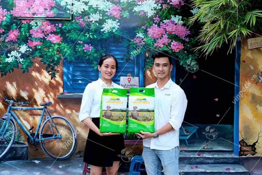Sản phẩm bao bì đựng gạo 10kg chất lượng cao sản xuất theo yêu cầu