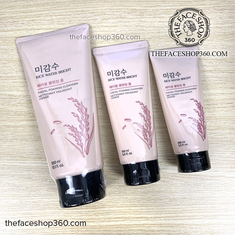 Sữa rửa mặt gạo Hàn Quốc với các dung tích khác nhau, phù hợp mọi nhu cầu sử dụng