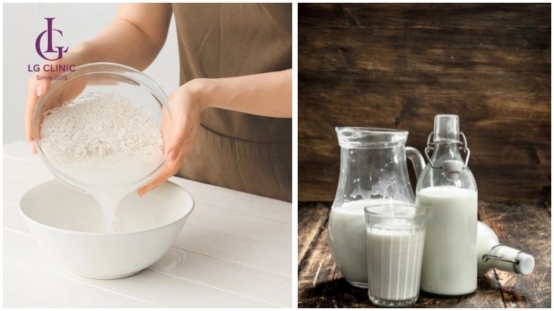 Sữa tươi và nước vo gạo - công thức làm trắng da toàn thân