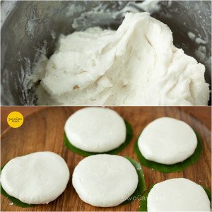Tạo hình bánh dày từ bột gạo nếp dẻo thơm