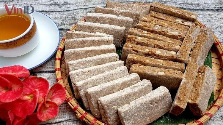 Thành phẩm cách làm chè lam bằng bỏng gạo