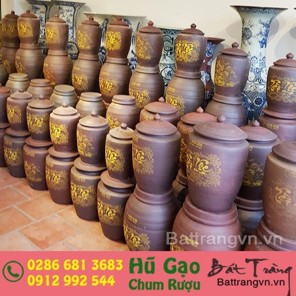 Thùng đựng gạo bằng gốm sứ Bát Tràng cao cấp tại TPHCM
