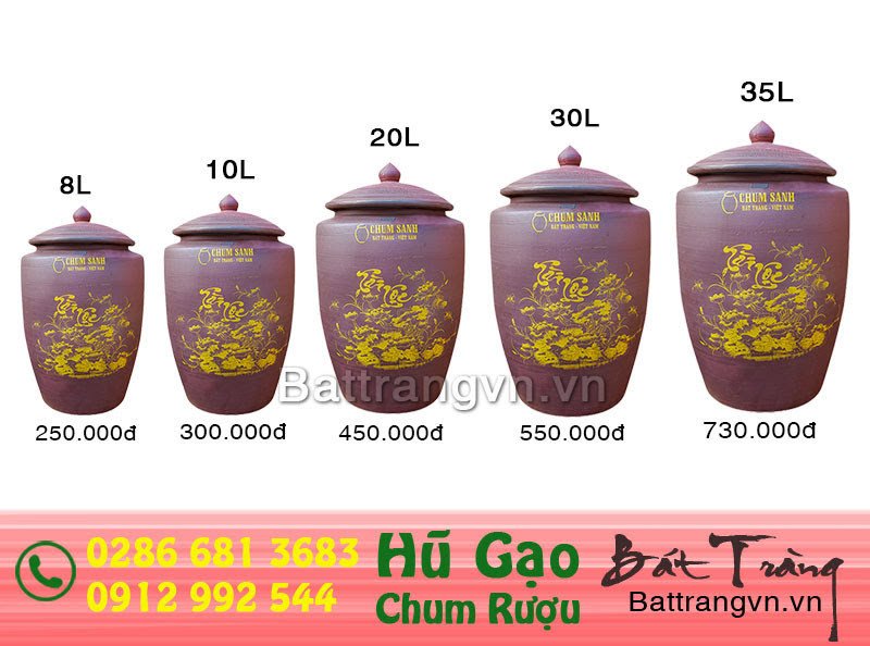Thùng đựng gạo bằng gốm sứ đất nung giữ chất lượng gạo tốt nhất