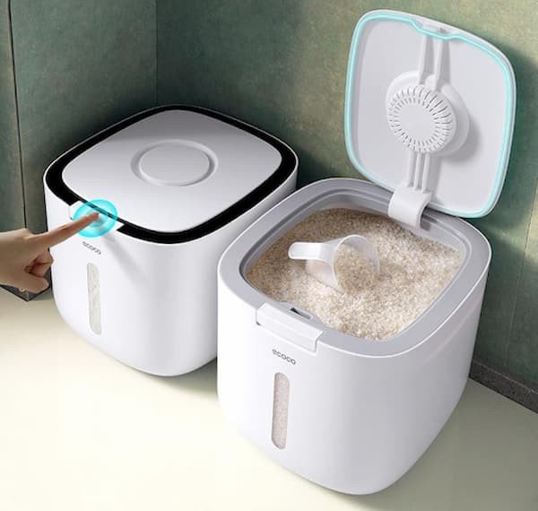 Thùng đựng gạo Ecoco 15kg với thiết kế hiện đại