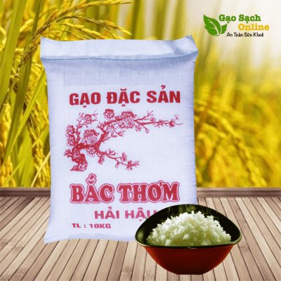 Túi gạo Bắc Thơm chất lượng cao, hình ảnh minh họa giá gạo Bắc Thơm ổn định cho bữa cơm gia đình Việt