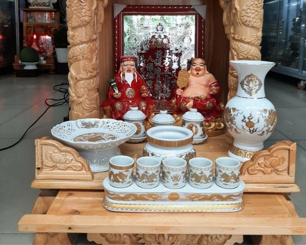 Ý nghĩa hũ gạo muối nước trên bàn thờ