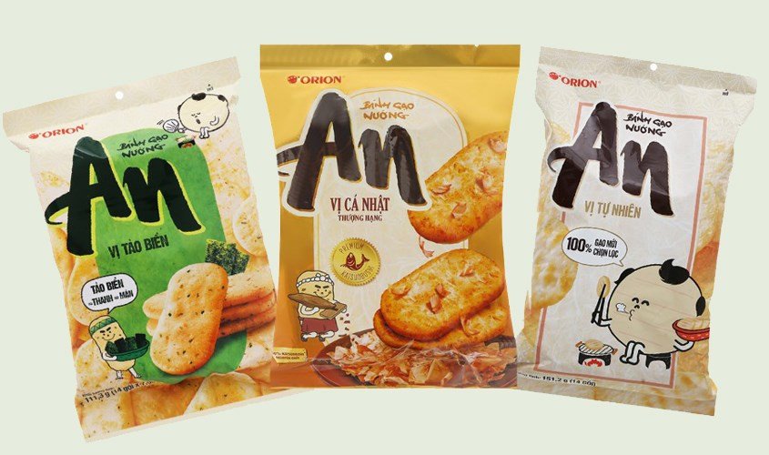 Bánh gạo An vị tảo biển, cá Nhật và tự nhiên