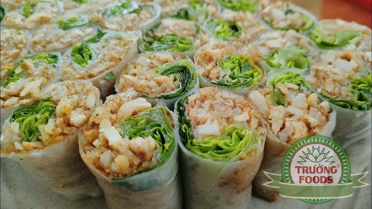 Bì cuốn làm với thính gạo thơm ngon