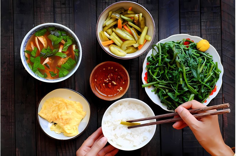 Bữa ăn giàu chất xơ và protein