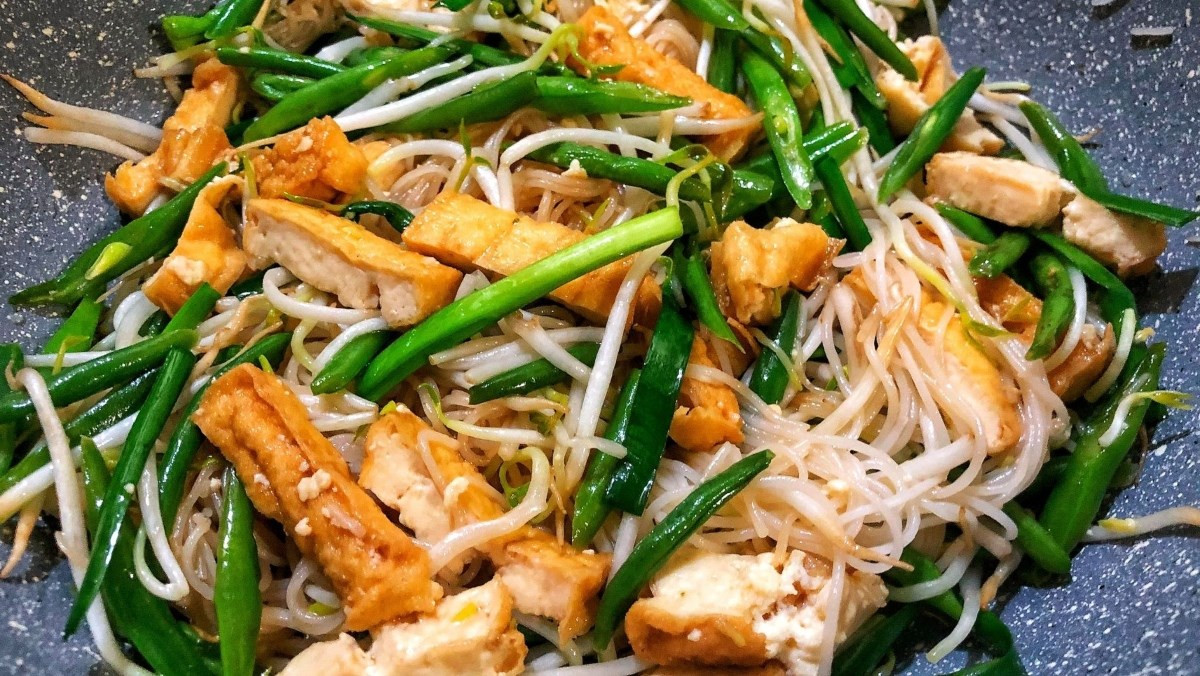 Bún gạo xào chay thơm ngon