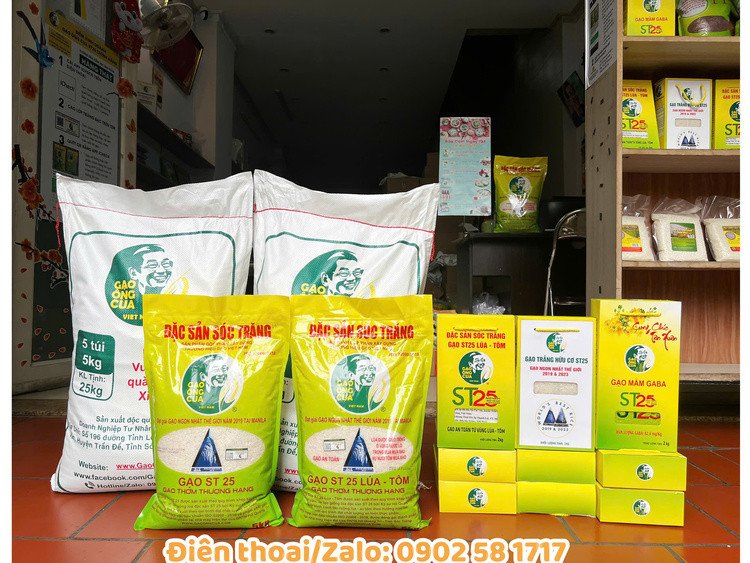Các loại gạo ST25 Ông Cua và giá bán
