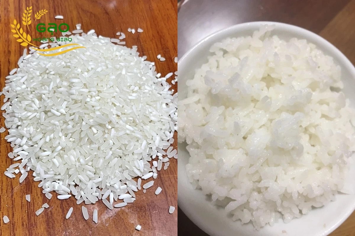 Cơm Séng Cù hạt dài trắng ngần sau khi nấu