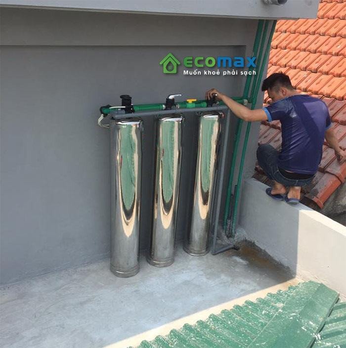 hệ thống lọc nước sử dụng than hoạt tính gáo dừa