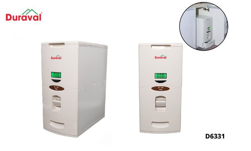 Thùng đựng gạo bằng nhựa PP/ABS an toàn, thiết kế tiện dụng cho gia đình